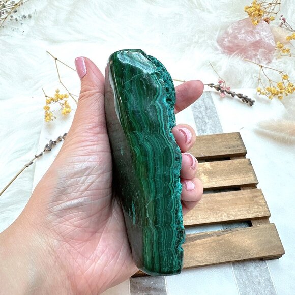 Malachite with Chrysocolla Free Form - Picture 4 of 7